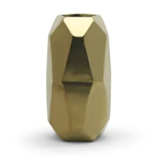 Containers - Ceramic Geometric Vase - 4.1" x 8"