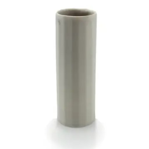 Ceramic Ribbed Vase - Smoke Grey Blue