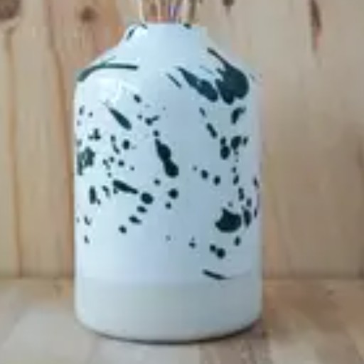 Containers - Ceramic Splatter Vase - Medium - Green